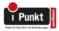 Label iPunkt. Wir handeln für Menschen mit Behinderung.